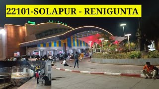 🚂 SOLAPUR To RENIGUNTA Full Journey|Train 22101 Mumbai LTT to Madurai Weekly Express