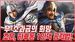 [삼국지 전략판] 혼자서 무쌍찍는 1인덱 공략\u0026꿀팁 (조운,하후돈)