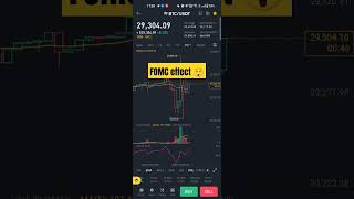 FOMC effect on BTC #cryptotrading #futurestrading #binancetrading #shortsvideo #trading #shorts