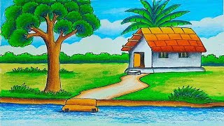 निसर्ग चित्र || beautiful nature drawing || amazing drawing