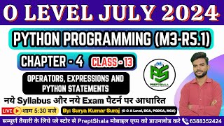 Day-13 || Python Programming (M1-R5.1) O Level || Python Programming M1-R5 For O Level || PreptShala