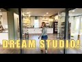 ART STUDIO MAKEOVER! From unfinished basement to professional studio space