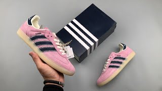 Notitle x Adidas originals Samba OG纯原版本 联名款德训鞋 低帮板鞋 男女同款 粉蓝 IG4198 莆田鞋貨源 微信dt8562