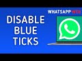 How to Disable Blue Ticks in WhatsApp Web