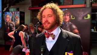 How To Train Your Dragon 2: TJ Miller Red Carpet Movie Premiere Interivew | ScreenSlam