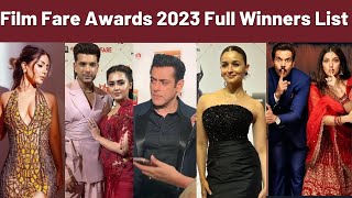 Filmfare Awards 2023 Full Winners List | Alia Bhatt | Salman Khan