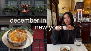 winter in nyc ⁺˚⋆｡🎄°☕✩₊ outfits, cozy festivities, mini gift guide vlog