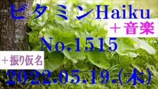 今日の俳句＋音楽。ビタミンHaiku。No.1515。2022.05.19.(木曜日)