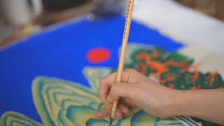 Master's brush making by a Korean brush master