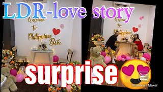 welcome surprise to my fiance #LDRrelationship #pinayamericancouple #ldrcouple