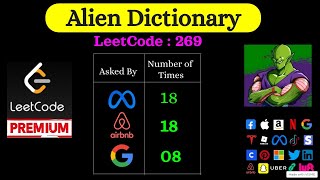 Google, AirBnb, Meta, Apple, Amazon - Best Graph Technical Interview Problem | Alien Dictionary: 269
