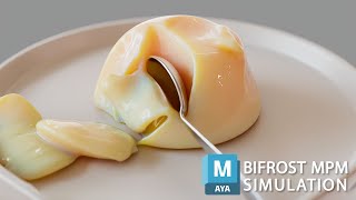 Pudding/Gelatin Simulation - Maya Bifrost MPM