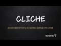 How to Pronounce CLICHE in American English