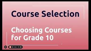 Cedarbrae Collegiate - 2026-2027 - Grade 9-10 Course Selection - What Courses Do I Need to Take?