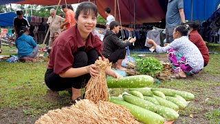 Living Off Grid : 2 days harvest gourds and dried radishes Go to market sell | A