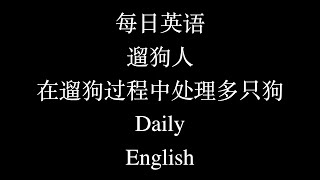 每日英语 遛狗人 在遛狗过程中处理多只狗 Daily English