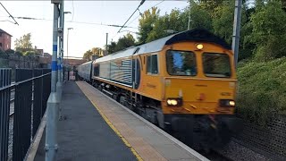 GBRF class 66, 66702 and 66712 passes Biggleswade working a Railtour