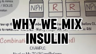 Why we mix Regular and NPH insulin