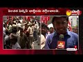 vehicle drivers agitation in khairatabad rto office fitness charges hiked sakshi tv