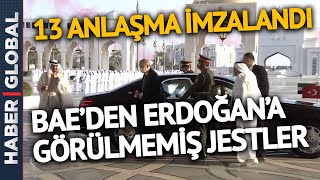 Cumhurbaşkanı Erdoğan BAE'de! Tarihi Karşılama