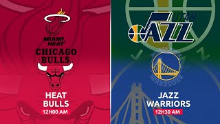 Heat @ Bulls | Jazz @ Warriors | #nba live score today