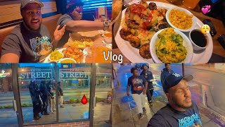 spend the day with me : mukbang + dinner at cheddars + downtown walk n talks + insomnia cookies
