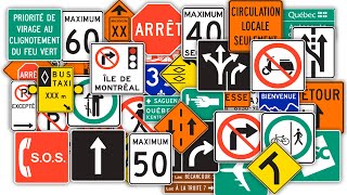 SIGNALISATION ROUTIÈRE SAAQ  |  EXAMEN THÉORIQUE SAAQ - QUÉBEC | 01