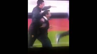 watford manager takes a tumble