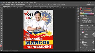 How to Layout Campaign Poster Bongbong Marcos Temp | BBM | Free PSD File | MiingTv