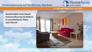 Norderney: Komfortable Zwei-Raum-Ferienwohnung mit Balkon in unmittelbarer - FeWo-direkt.de Video