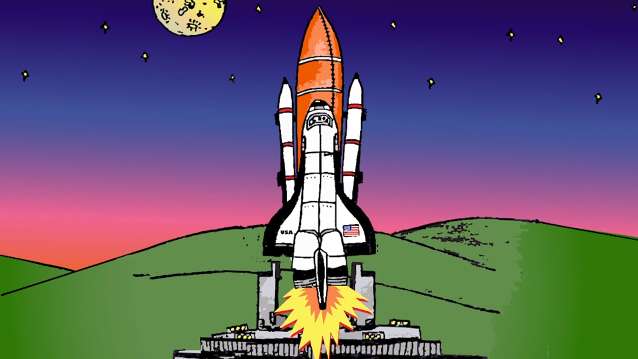 How To Animate A Space Shuttle Step By Step Animation Art Lesson