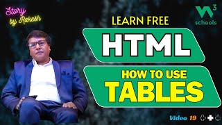 HTML Masterclass for Beginners 2024: How to use Table | Story By Rakesh