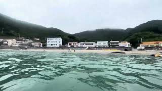 静岡県　西伊豆　岩地温泉　海水浴場