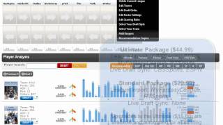 Draft Analyzer League Import Options 2011