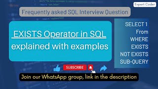 SQL Tutorial - Understanding EXISTS keyword in SQL with examples