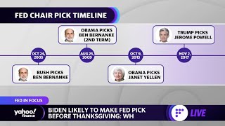 President Biden likely to choose next Fed chair before Thanksgiving