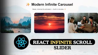 CREATE React Infinite Carousel 2025 || React Slick