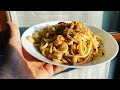 Linguine pistacchi e gamberi