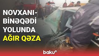 Novxanı-Binəqədi yolunda ağır qəza - BAKU TV