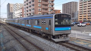 [2度改造された先頭車化改造車] 205系3100番台M19編成 仙石線普通石巻行き 小鶴新田到着