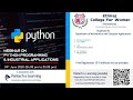 Python Programming & Industrial Application  | Tkinter | Ethiraj College | Pantech e learning