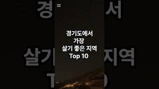 경기도에서 가장 살기 좋은 지역 Top 10