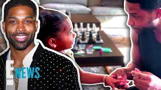 Tristan Thompson Paints Daughter True's Nails | E! News