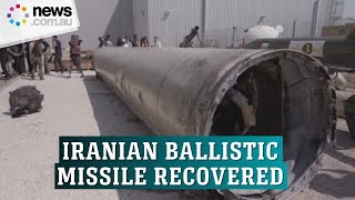 Israel displays what it says is Iranian ballistic missile