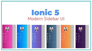 Ionic 5 Sidemenu UI In Modern Style with CSS