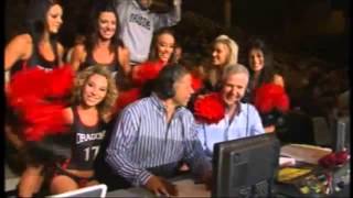 NBL   Carfino and Gaze are swamped by Cheerleaders