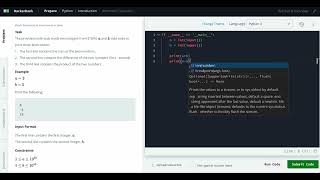 Hackerrank Python Solution #2 Introduction Python - Arithmetic Operators