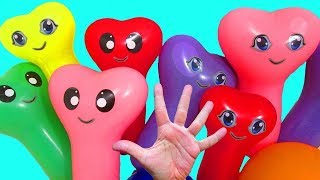 Шарики!! Учим цвета Развивающее видео Детям Поем песню Семья пальчиков Лопаем Воздушные шарики