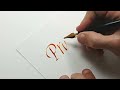 italic calligraphy practice