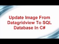 Update Image From Datagridview To SQL Database In C#